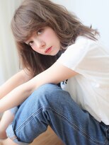 マイラ 銀座(myla)&nbsp;美髪グレーベージュくびレイヤーロング小顔前髪パーマ黒髪ボブ