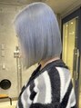 ムク 横浜店(muku)&nbsp;ショートボブ×アイスブルー◎[横浜/ショートカット/学割U24]
