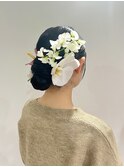 生花アレンジ/袴ヘアセット