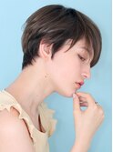 小顔美髪シアーカラーカールショートセミディ姫カット