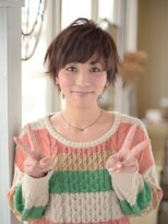 アトリエ エス atelier es HAIRDESIGN&nbsp;ふんわりショート/カジュアル/大人ガーリー/ニュアンスカラー/夏