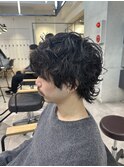 メンズパーマ／メンズカット／ウルフ