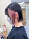 ボブ/インナーカラー/ピンクカラー/yamamoto
