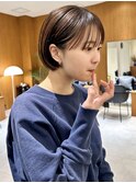 マッシュショート丸みショートボブくびれショート黒髪ショート