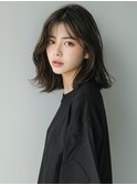 ☆オリーブグレーココアベージュ小顔クラゲヘアー/黒髪/髪質改善