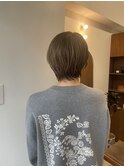 大人ショート/白髪ぼかし/ベージュカラー