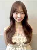 シースルーバングロングレイヤー