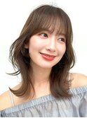韓国ヘア 2wayバング レイヤーカット くびれヘア 顔周り/