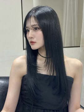 クレム 博多駅店(ChLem) 顔まわりレイヤー 艶カラー 暗髪 韓国風 髪質改善 福岡美容室