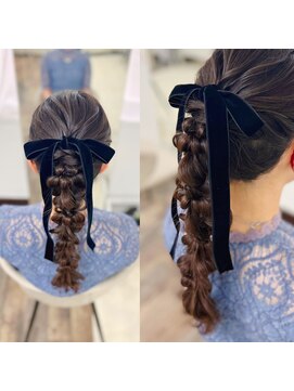 W’d BELL品川駅前店 ヘアセット/ヘアメイク/ヘアアレンジ/着付け専門店 編みおろし