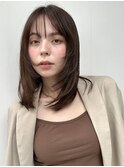 ミディアムレイヤー×チョコレートブラウンカラー