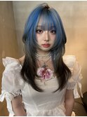 原宿/ウルフカット レイヤー デザインカラー ルーツカラー &nbsp;&nbsp;