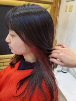 ヘアリゾート粋 リマ 銀座店(lima)&nbsp;イヤリングカラー/ブラウンレッド