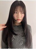 赤味のないbrown/layer cut