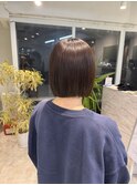 ナチュラルカラー×首元スッキリボブ