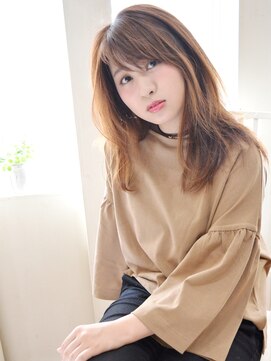 ヘアカフェ コトノハ(hair cafe Kotonoha) 【コトノハ】大人可愛いベージュアンニュイヘア小顔サイドバング