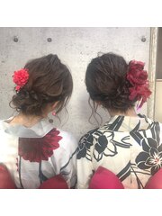 浴衣着付け&ヘアセット