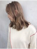 _ベージュロング_厚めバングローライトスリークボブ_ba279141