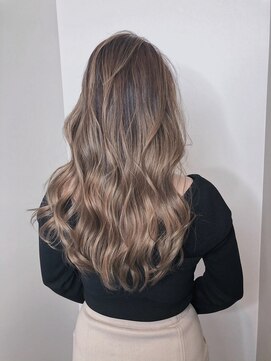 ナンバー(number+) 20代30代大人かわいいミルクティーベージュインナーカラー