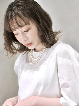 カナン 銀座(CANAAN) 似合わせ前髪×エアリーミディ/ロブヘア/オリーブベージュ