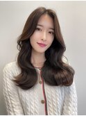 テラコッタ/韓国風ヨシンモリ/流れるレイヤー/前髪カール[銀座]