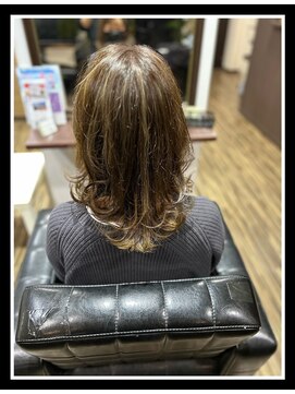 リレーションヘアーデザイン(Relation hair design) 白髪染めハイライト
