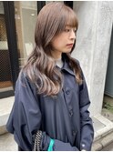 【松本咲花】ブリーチなしチョコレートベージュ顔まわりレイヤー