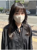 暗め艶髪韓国ヘア