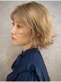 【 ミルクティーベージュ × ミニボブ 】浅野美紀