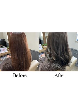 カミケン 清明店(kamiken.) アッシュブラウン透明感ナチュラル美髪モテ髪【カミケン清明店】