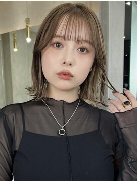 ロンドワン 三宮元町(Lond one) 神戸で1番可愛いボブ/シアベージュ/切りっぱなしボブ