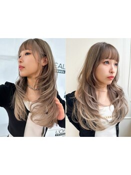 ウルフ・韓国風など小顔に見える顔周りレイヤーカットはお任せ【韓国風】【ウルフ】【レイヤーカット】