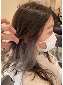 インナーカラーシルバー インナーカラーグレー イヤリングカラー