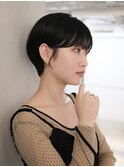 ▽まるみショートイメチェン美髪ワイドバングホワイトブロンド