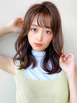 ラルユー 金山(LallYou) イメチェン美髪外ハネボブミディアムストレート寒色系カラー