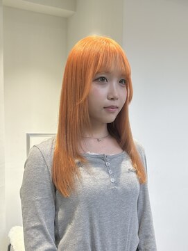 ラック 表参道(LUCK) ペールオレンジ/オレンジカラー/ストレート/表参道/原宿