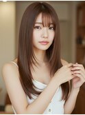 美髪レイヤーカット/顔まわりレイヤー/くびれミディアムレイヤー