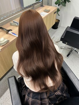 ペレ 渋谷(PELE) くびれヘア/アプリコットオレンジ/夏のヘアアレンジ/渋谷