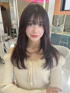 ロンド ストラーダ 心斎橋(Lond strada) くびれヘア×アプリコットオレンジ×美髪［髪質改善/縮毛矯正］