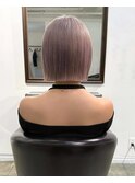 切りっぱなしボブ×ラベンダーシルバー
