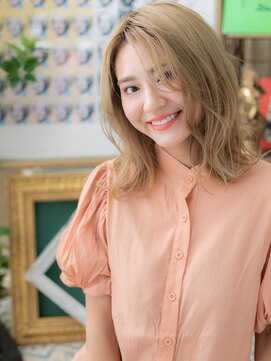 カバーヘア ブリス 戸田公園西口店(COVER HAIR bliss) 外国人風エアウエーブパーマハイライトh4戸田公園10代20代30代