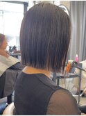 横浜で癖毛対応ぱつっとボブ
