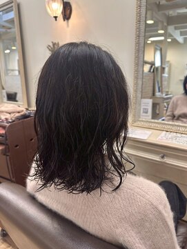 エクファ ヘア シェリル 草津 南草津店(ex-fa hair cherir) 着物ヘア/ダークアッシュ/ミディアムレイヤーカット/南草津