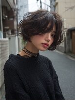 ワット 新宿店&nbsp;【ニュアンスパーマ】くせ毛風ショートボブ
