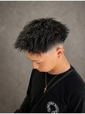 熊本市｜縦落ちツイストスパイラル×スキンフェード