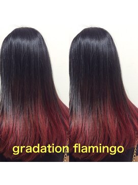 ヘアーメイク トレコローリ(hair make trecolori) 【trecolori 津田沼】グラデーション フラミンゴ