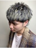 奇抜ローライト ショートウルフスタイル