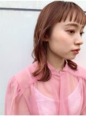 抜け感ピンクベージュ