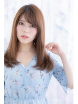 ミック ヘアアンドメイク アップ 駒込店(miq Hair&Make up)&nbsp;大人かわいい重めスタイルヴェールカラーエアストレートc1