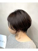 大人可愛い 丸みショート